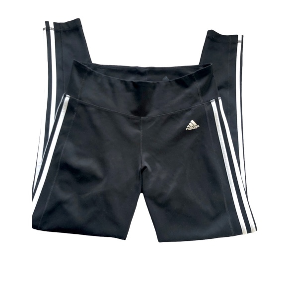 ADIDAS CLIMALITE Women's Leggings Yoga Pants / High Waist /Black/ Size L. - Picture 4 of 8